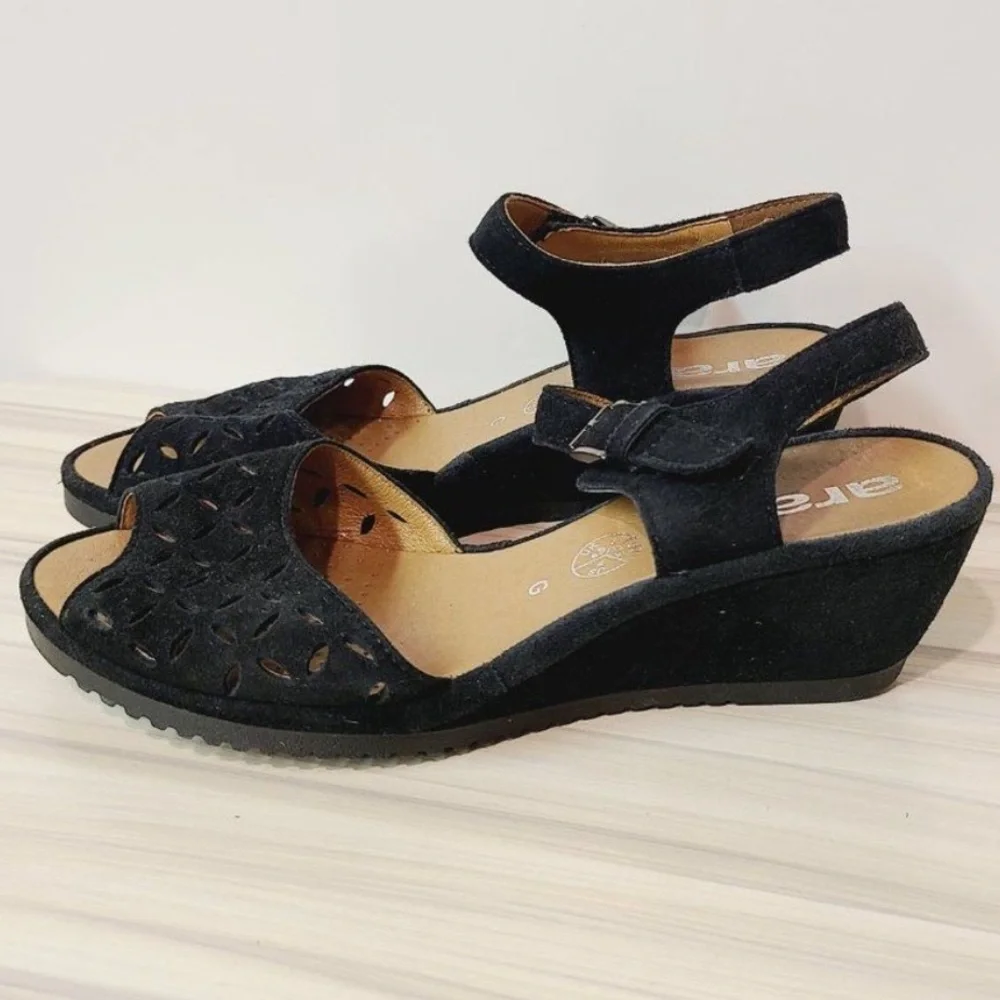 Ara black suede